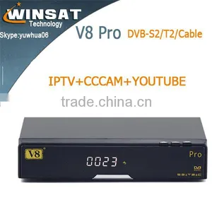 2015 V8 Pro Fta Full 1080P HD Satellite Receiver DVB-S2&T2&C Arabic Iptv Combo Stb Support Biss Key WebTV Porn Video thumbnail-1