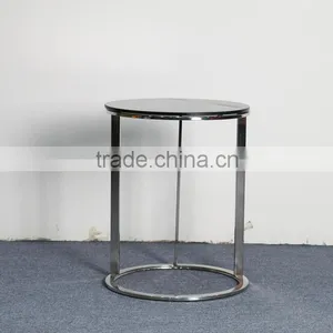 Wooden Top Steel Frame Coffee Table thumbnail-2