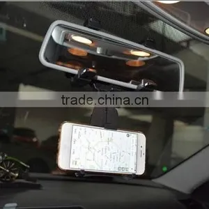 Universal Car Rear View Mirror Bracket Mount Holder for 4-6.3 Inch Smartphone / Car Rearview Mirror Holder / Car Phone Holder thumbnail-3