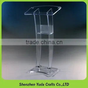 Plexiglass Podium Clear Acrylic Plastic Conference Podium Lectern Pulpit Perspex Pulpit thumbnail-1