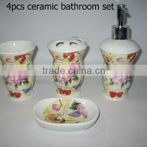 4Pcs Ceramic Bathroom Accessories Set thumbnail-1
