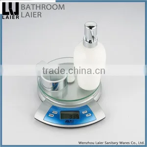 Promotional European Style Zinc Alloy Chrome Finishing Bathroom Accessories Wall Mounted Soap Dispenser thumbnail-6