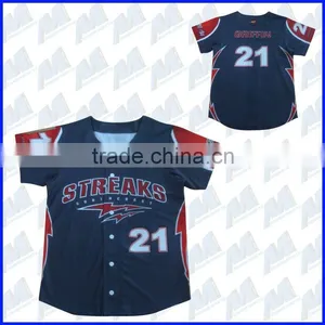 100% Polyester Adult Sublimated Baseball Uniform thumbnail-1