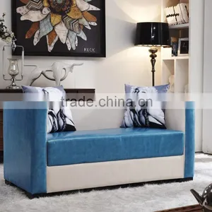 America Style Modern Simple Sofa Sets Wooden Modern Simple Two Seater Leather Sofa thumbnail-1