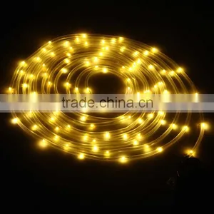 Christmas Decor 100 LED Solar Light Power 2 Modes Warm White Light PC Tube LED String Light thumbnail-1