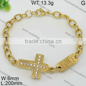 Wholesale New Gold Cross Shape Paracord Survival Bracelet thumbnail-1