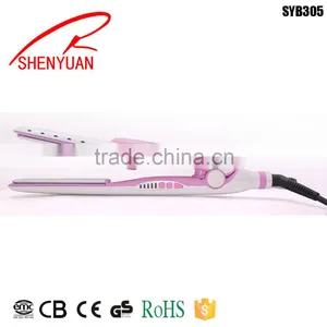 New Arrivals Pink Hair Iron Make Curl and Staightening Hair Straightener thumbnail-3