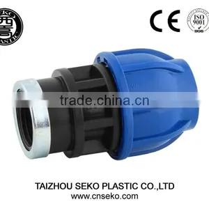 Water Irrigation Fittings PP Compression Quick Female Female Coupling thumbnail-1