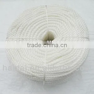 3 Strand White Polyester Twist Rope Abrastion Resistive thumbnail-1