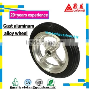 Rubber Wheel Aluminum Wheel With Ball Bearing /Metal Wheels/aluminum Rim Wheel thumbnail-1