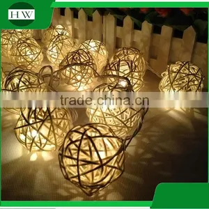 Christmas Wedding Party Holiday Event Celebration Home Room Decoration Strobe Rattan Ball LED String Light Luminaria thumbnail-2