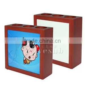 Sublimation Wooden Pen Holder With Tile Insert thumbnail-1