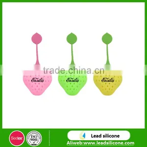 Food Grade Stawberry Shape Silicone Tea Infuser/Silicone Tea Strainer thumbnail-2