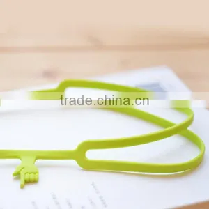 Various Colors Great Gift Finger Pointing Silicone Bookmark thumbnail-1