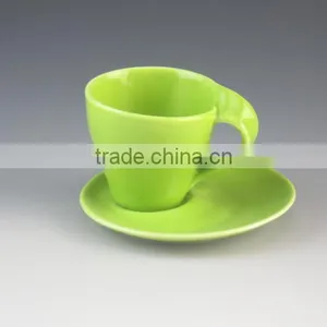 100 ml Porcelain Cup and Saucer Glazed Microwave Safety thumbnail-5