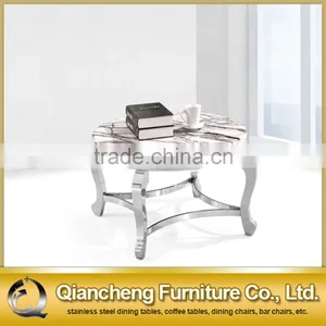 Simple Design Marble Metal Coffee Table for Hotel Lobby thumbnail-1