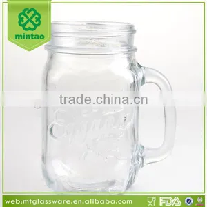 Highwhite Glass Mason Jar With Handle,glass Mug thumbnail-1