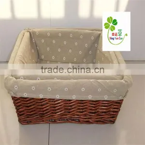Dark Brown Cosmetic Wicker Basket thumbnail-1