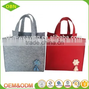 Wholesale Custom China Large Customized Handmade Wool Felt Beach Lady Hand Tote Bag for Sale thumbnail-2