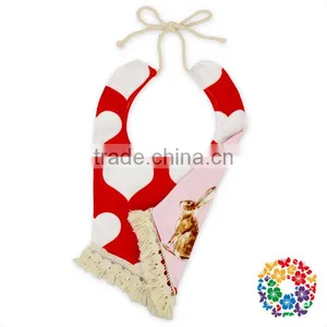 Fancy Reversible Baby Tassel Bandana Christening Bibs thumbnail-1