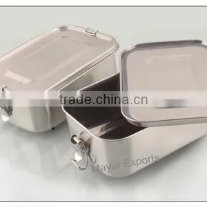Stainless Steel Leak Proof Rectangular Lunch Box thumbnail-2
