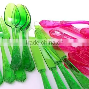 Wholesale Big Plastic Dessert Cake Cutlery Set/plastic Fork Knife Spoon Set ,dinnerware thumbnail-6
