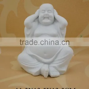 White Porcelain Buddha Statue Fragrance Oil Burner With Tealight Candle thumbnail-2