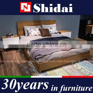Latest Contemporary Wooden Platform Bed Designs Included Queen Size B-815 thumbnail-2