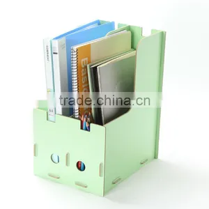 Cosmetics Storage Box DIY Desktop Storage Box Creative Wood Folder Decorative File Folder Box thumbnail-1