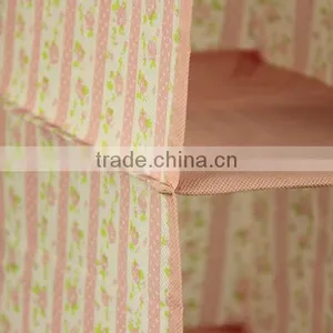 Four-Layer With One Drawer Floral Print Non-Woven Fabric Container thumbnail-2