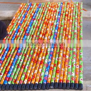 Hard Wood Flower Wooden Broom Handle in China thumbnail-1