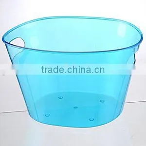 8.5L Oval Shape Transparent Color Plastic Ice Bucket thumbnail-1