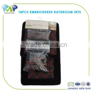 18PCS Embroidered Bathroom Set thumbnail-1