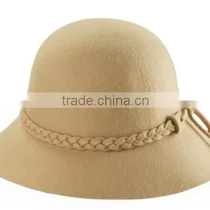 Custom Fashion Braid Tassels Broad-brimmed Fedora Wool Hats thumbnail-1