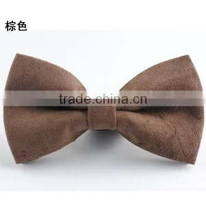 2014 New Fashion Men's Custom Suede Bow Tie thumbnail-1