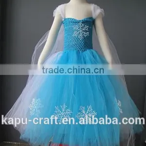2017new Style Handmade Frozen Elsa Tutu Dress Crochet Tutu Maxi Dress Wholesale thumbnail-1