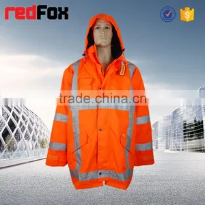 Full Length Cheap Orange Waterproof Rain Coat thumbnail-1