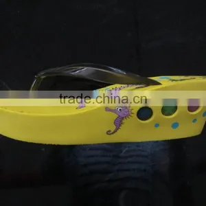 Yellow Black Children LED Slippers Excess Surplus Stock thumbnail-1