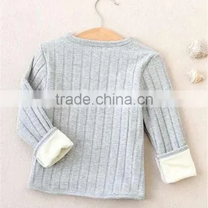 High Quality Baby Winter Fleece Corduroy Inside Children Clothings Strip Infant Winter Clothing Model Clothing thumbnail-3