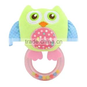 Colourful Circle Baby Plastic Ring Rattle Insert Teether Toy For Gift thumbnail-2