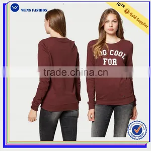 2016 Wensfashion Sweatshirt Shop Costume Women Leather Long Sleeved Pullover Sweatshirts thumbnail-2