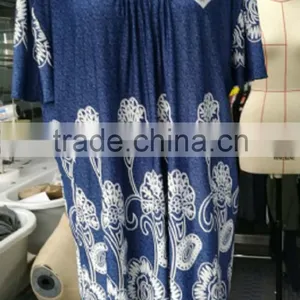 2017 Summer Jeans Blue Color Plus Size Fashion Design Lady Blouse With Button thumbnail-1