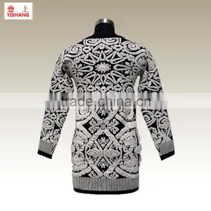 Jacquard Sweater 70%Acrylic 30%Wool Spandex New Fashion Women Sweater thumbnail-2