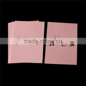 Paper Wedding Party Name Place Cards Heart Bride and Groom Hollow Pink Glitter thumbnail-3