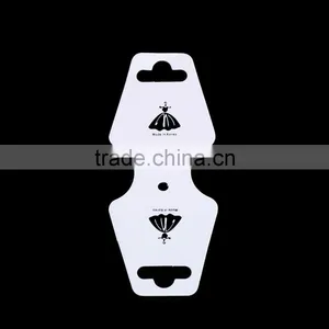 Paper Jewelry Display Card Bottle White Skirt Pattern 10cm(3 7/8") x 4cm(1 5/8"), 1 Piece thumbnail-1
