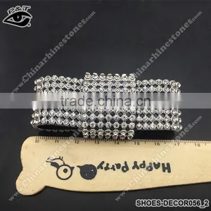 New Design Rhinestone Mesh Clip for Shoes Glass Ornament Shoe Clips thumbnail-4