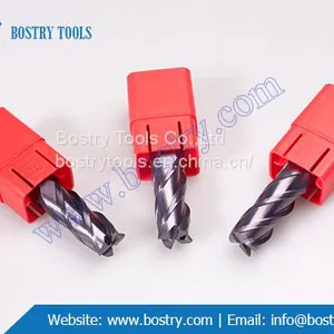 4 Flute Spiral Flat Solid Carbide End Mill for Metal Milling AlTiN Coating CNC Cutting Tools thumbnail-1