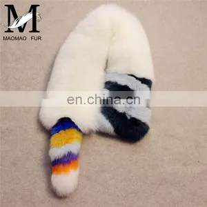 Factory Direct Fashion Women Scarves High Quality Real Fox Fur Scarf Fur thumbnail-1