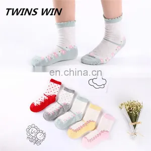 European 2018 New Products Wholesale Children Cartoon Cute Winter Warm Printed Woven Cotton Knee Short Sock thumbnail-4