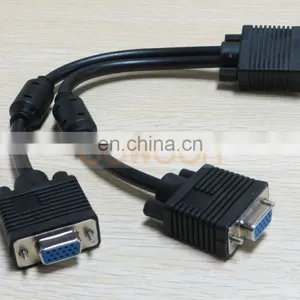 VGA 1 Male to Dual 2 VGA Female Converter Adapter Splitter Cable thumbnail-6